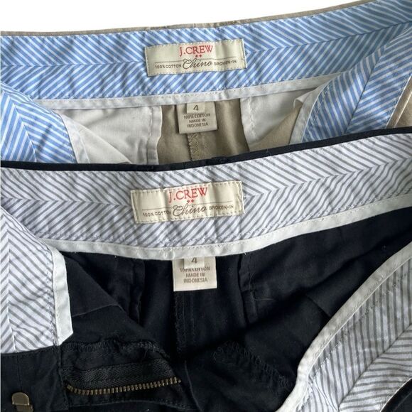 J.Crew 4” Chino Shorts (2-Pack) - Black & Khaki Size 4 - Picture 6 of 9